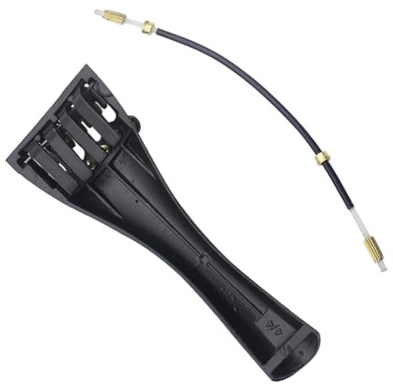ELAYARD Saitenhalter als Violin Zubehör mit 4 Feinstimmern und Kunststoff Tailgut aus Aluminiumlegierung 3/4 4/4 Einfach zu Stimmen und Sofort Einsatzbereit für Violine