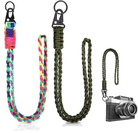 JUGUTA 2 Stück Paracord Schlüsselanhänger Paracord Lanyard Schlüsselband Umhängeband Lang Neck Lanyard Schlüsselanhänger Schlüsselband Mit Karabiner Für Schlüssel Ausweis Handy Kamera
