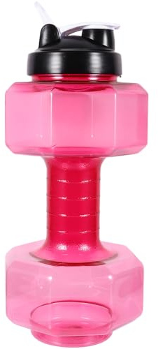 TOYANDONA 1pezzi Borraccia Sportiva Da Forma Di Manubrio Bottiglia d Acqua Di Plastica Pet Sicura Portatile Per Palestra Fitness Yoga Ufficio e Viaggio