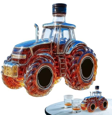Decanter Per Whisky A Forma Di Auto | Caraffa Per Liquore | Bottiglia Vuota Creativa | Bottiglia Di Whisky A Forma Di Trattore | Dispenser Per Bottiglie Creativo | Per Casa, Bar O Ufficio 300 ML
