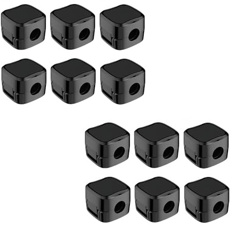 12 Pcs Cable Holder Clips - Magnetic Desk Cable Organizer, Strong Magnetic Wire Management (Black), 360°Rotatable Cord Holder Clamp for USB Charger HDMI Audio Cable Office Home Kitchen Desk