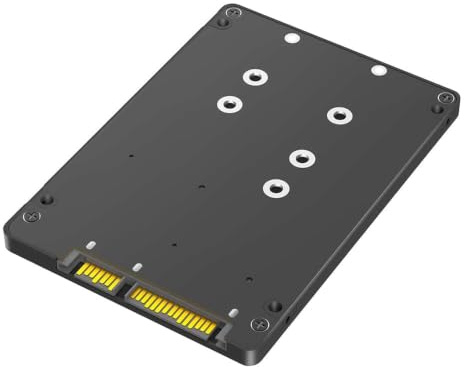 Dual M.2 SSD to 2.5-inch SATA adapter with plastic casing.