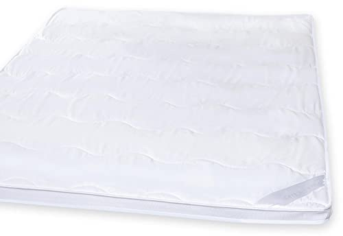 aqua-textil Ambiente Unterbett 200 x 220 cm weiß Mikrofaser Matratzenauflage Hohlfaser Füllung Auflage Matratzenschoner