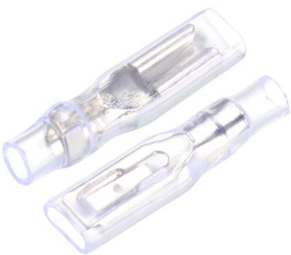 sourcing map 100pcs 2.8mm Quick Splice Wire Terminals Female Spade Crimp Connector with Insulated Sleeve