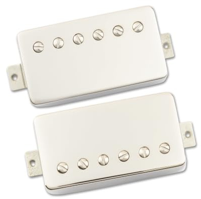 Tonerider Birmingham Humbucker-Tonabnehmer-Set, Nickel, 50 mm Abstand – Alnico 5 Magnete, British Crunch, ideal zum Spulenspalten, 4-Leiter-Verkabelung