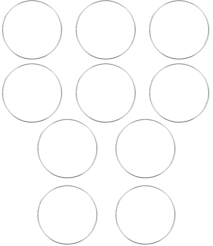 WINOMO Metallring 10cm Durchmesser, Pack of 10 Silberner Makramee-Ring, Metallringe Zum Basteln 10cm, Metallringe Zum Basteln Creolen für Wickeltechnik Hochzeitskranz Hoops Floristry