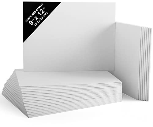 Belle Vous 28 Stk Blanko Leinwand Set – 23x30cm – Bespannter Leinwand Rahmen Keilrahmen - Leinwand zum Bemalen mit Acryl- und Ölfarben, Keilrahmen Leinwand zum Skizzieren und als Zeichenleinwand