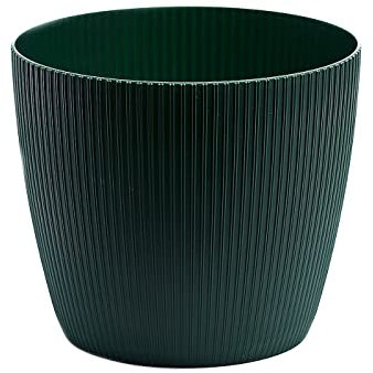 Home Garden Ornaments Decorative Large Plant Pots Indoor – Striped Indoor Plant Pot for Home and Garden (Diameter 30cm, Green)