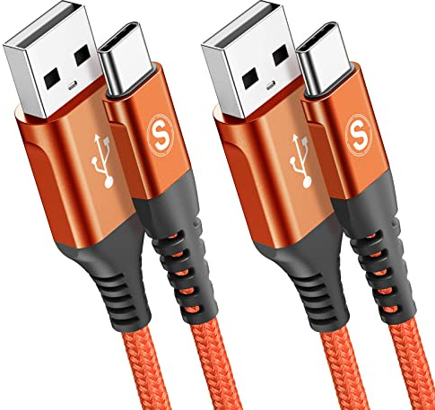 2-Pack 3M USB C Cable 3.1A Fast Car Charger Cable Compatible for iPhone 17 air 16 15 Plus Pro Max, Samsung Flip/Fold 7 6 5 4 3 S26 S25 S24 S10 S20 S21 S22 S23 A16/15/14/13/12 A35/A34 A56/55/54, Pixel