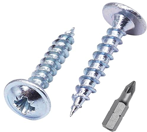 SKIR'CO 300 pezzi in acciaio zincato 3,0 x 20 mm viti per legno argento, viti in metallo, testa wafer, Pozidriv, autofilettanti