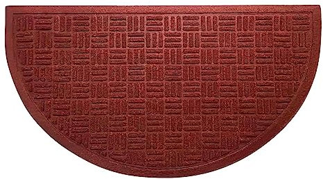 CosìCasa: Zerbino Ingresso Esterno Decorativo | Pratico Tappeto Asciugapassi con Decorazione a Rilievo, Ideale per la Tua Casa | Lo Zerbino Esterno Perfetto l'Ingresso [Mezzaluna - 40X60, Rosso]