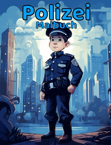 Polizei Malbuch: Malvorlagen für Kinder, Jugendliche und Erwachsene: Polizei, Polizisten, Patrouille, Dieb, Gefängnis und Mehr: Für ... Geschenk für Jeden Anlass: Stressabbau