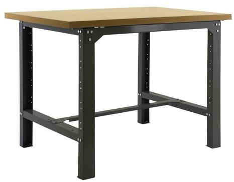 Simon Rack Banco de Trabajo Taller, Capacidad Carga 600 kg, 865x1200x750 mm, Mesa de Trabajo, Antracita/Madera Mdf - BT6