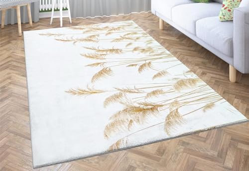 okoikfc Tappeto Soggiorno Canna, Canna Tappeto Moderni Antiscivolo Tappeto Bambini Lavabile Morbido, Tappeti Per Camera Letto Salotto Corrido Bagno Cucina, Scendiletto, 120 x 180 cm,A233