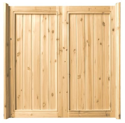 LVLDAWA Cowboy-Tür Aus Massivem Holz， Einzeltür Aus Massivem Holz Innenbereich, Automatische Schließung, Salon-Butler-Tür, Holz-Saloon-Cowboy-Türen Flur- Und Küchentüren (Farbe : Braun, Größe : 80x8