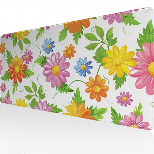 Tapis de Souris 600x300x3mm,Tapis de Souris Jaune Tapis Souris,Gamer Mouse Pad Couleur Orange,Surface Spéciale Améliore la Vitesse Précision,Base en Caoutchouc Antidérapante Tapis de Bureau YF-351