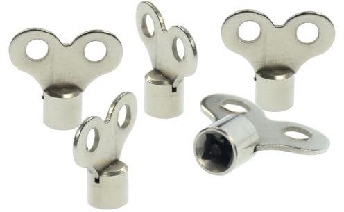 Radiator Bleed Key- Radiator Valve Clock Key for Bleeding and Air Vent - Square Radiator Bleed Valve Keys for Many Radiators Heaters Pack of 5