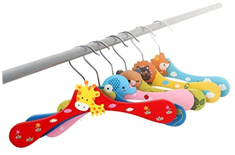 Grucce per Bambini in Legno e Metallo Stile Cartone 10 Pezzi