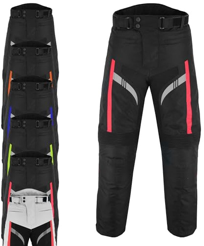 Vaster Moto Pantalones de Moto Hombre, Pantalones Protectores de Tejido Cordura Impermeables, Pantalones de Moto con Armadura extraíble