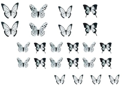 KONTONTY Schmetterling Wandtattoos Set 3d Schmetterlinge Für Wohnzimmer Pvc Wandaufkleber Wohnkultur Wanddekorationen Für Wohnzimmer
