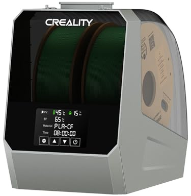 Creality Space PI Plus Filamenttrockner – Kapazität für 2 Rollen, 48-Stunden-Timer, 3,7-Zoll-Touchscreen, PTC-Heizung und 360°-Heißluftzirkulation für 1.75/2.85mm PLA PETG ABS TPU Nylon