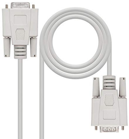 VoltShine Câble Null Modem DB9M-DB9H 1,8 m, connexion série, permet la communication entre les appareils, idéal pour les transferts de données.