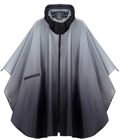 Generisch Poncho de lluvia para hombre ultraligero poncho bicicleta impermeable reutilizable impermeable senderismo impermeable ponchos de lluvia al aire libre, 01 Grey, Talla única