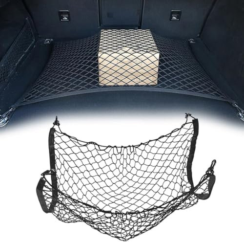 HYXBD Auto Kofferraumnetz für Caddy Cargo 1980-2022 2023 2024 2025, Hochelastisch Auto Aufbewahrung Netze, Ladungssicherungsnetz Nylon Gepäcknetz