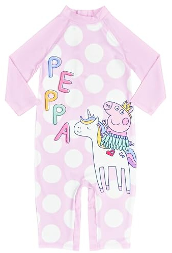 Peppa Pig Girls Swimsuit Swimming Suit All in One Costume UPF40 Sun Safe