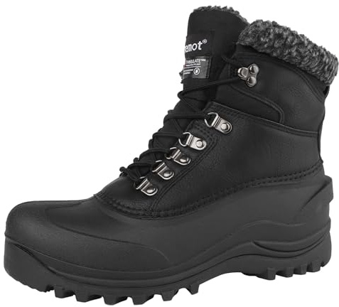 riemot Stivali da donna e da uomo impermeabili invernali, stivali da neve, caldi, imbottiti, antiscivolo, invernali, scarpe da escursionismo, scarpe da trekking, da lavoro, da sci, per esterni, EU36