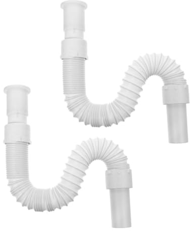 HOLIDYOYO 2 pièces Tuyau de Vidange Flexible PVC Rallonge pour Évier Machine à Laver et Lavabo Haute Pression Lot