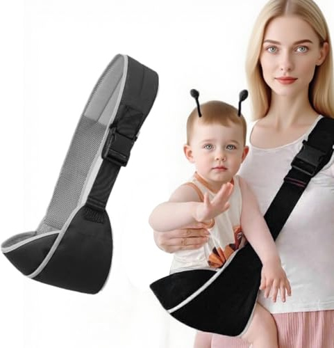 DOKRIN Marsupi a fascia,Marsupio porta-bebè portatile con cinghie laterali, adatto per neonati dalla nascita, cinghie regolabili, portata massima 30 kg