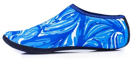 HWJFDC våtdräktsstrumpor halkfria dykskor simning vatten sportstrumpor sommar aqua strand sandal platt sko kust surfing toffel för män kvinnor (djupblå, XL 39-41)