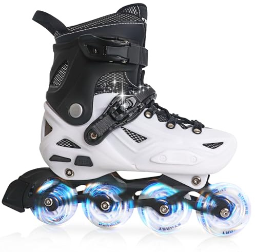 Pattini in Linea Bambina Regolabili per Ragazze Ragazzi, Rollerblades Bambina per principianti grandi pattini a Rotelle per bambini, Indoor Principianti Inliner Outdoor (L (EU 36-39))