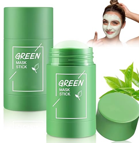 HOUSN Green Mask Stick for Face, 2 Pack with Green Tea Extract, Deep Cleanse Blackhead Remover Mask, 80g Moisturising and Brightening for Men and Women
