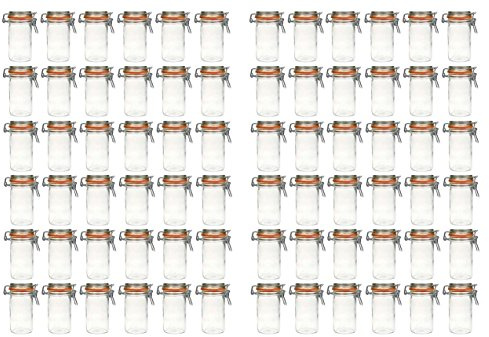 HAC24 72x Drahtbügelglas 250ml Einmachgläser Einweckgläser Vorratsgläser Bügelverschluss