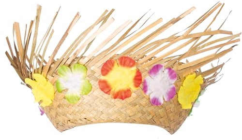 P 'tit Clown 95424 Hut Stroh Hawaii Erwachsene – Natur mit Blumen, Einheitsgröße