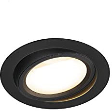 SLV Deckeneinbauleuchte OCULUS DL MOVE/LED Spot, Fluter, Deckenstrahler, Deckenleuchte, Einbau-Leuchte, Innen-Beleuchtung/DIM-TO-WARM 2000-3000K 10.5W 780lm schwarz Aluminium dimmbar
