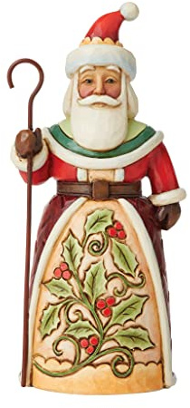 Enesco Jim Shore Heartwood Creek Ivy Holly and Day so Jolly Santa Pint-Sized Figurine, 5.25 Inch, Multicolor