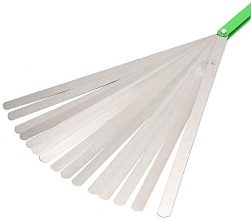 Tyenaza 300 mm Gap Spessimetro, Spessimetro con Distanza di 300 mm, 17 Lame, Strumento di Misurazione Metrico in Acciaio Inossidabile di Spessore 0,02-1 mm