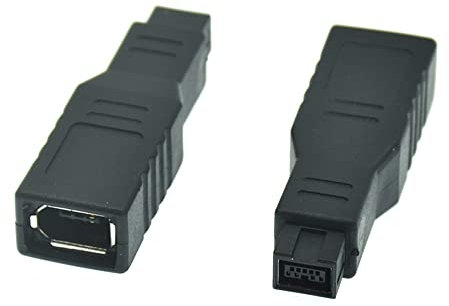 ezqnirk 1 unids Mini Firewire Converter 1394 Computadora 9 Pin a 6 PIN B Adaptador 400 800 Conexión de transmisión Reemplazo estable