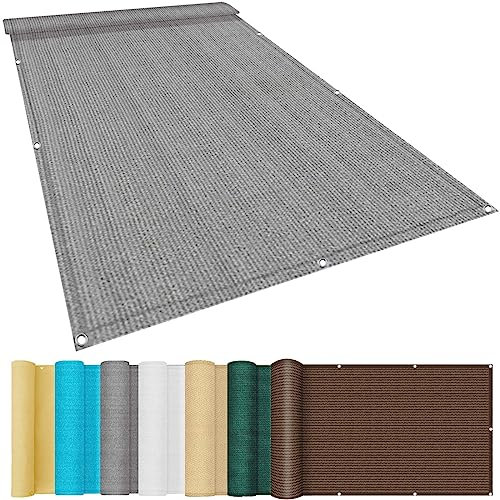 Bâche D'ombrage, Voile Solaire 3 x 6 m Protection Solaire, Toile D'ombrage, Serres Filet Coupe-Vent Protection Contre Le Vent, Les Intempéries pour Jardins/balcons/terrasses, Gris