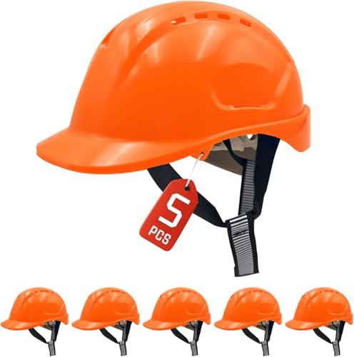 Bauhelm EN397, Mustbau Sicherheitshelm, Arbeitshelm Schutzhelm mit DIY Steckplätze für 53-65 cm Kopfumfang verstellbar, Sicherheitshelm mit Schweißband für BAU und Industrie