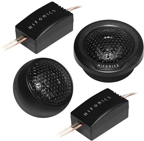 Hifonics VX6.2 T - 25mm Gewebe-Neodym-Hochtöner aus der Vulcan Lautsprecher Serie | 1 Paar | EInbau-Lautsprecher für Car-HiFi Fans