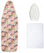 Encasa XO Ironing Board Covers 125x46 cm, Free Silicone Iron Rest & Mesh Cloth - 4mm Felt Padded Wide Ironing Board Cover - Heat Resistant, Non Slip Drawstring iron board covers Wildflowers