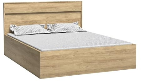 Lomadox Bett160x200 cm Bettgestell Doppelbett 160 x 200 Jugendbett Ehebett mit Bettkasten in Eiche