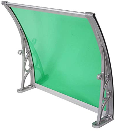 Markisenüberdachung für Terrassenveranda, Türüberdachung, Markise, Fenster-Regenschutz, Außenüberdachung, Gartenüberdachung, Terrasse, Vordertür, Veranda mit grauer Halterung aus Aluminiumle