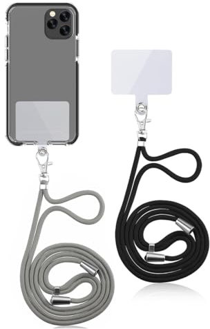 Catena universale per cellulare da appendere al collo，catena per esterni, viaggi, in viaggio，Catena in nylon compatibile con tutti gli smartphone，2 pezzi（nessuna custodia per cellulare）