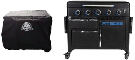 Pit Boss Ultimate Plancha 5 Burner Kit (Set bestehend aus Grill, Abdeckung und Grillzubehör, ideales Starterset) 60777