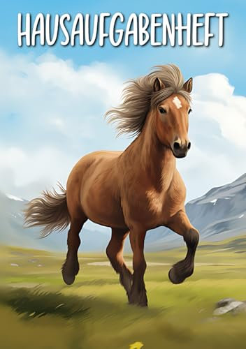 Hausaufgabenheft Islandpferd: Schulplaner 2024/2025 mit Stundenplänen in DIN A5 für Grundschule oder Gymnasium mit Isi Design für Jungen & Mädchen